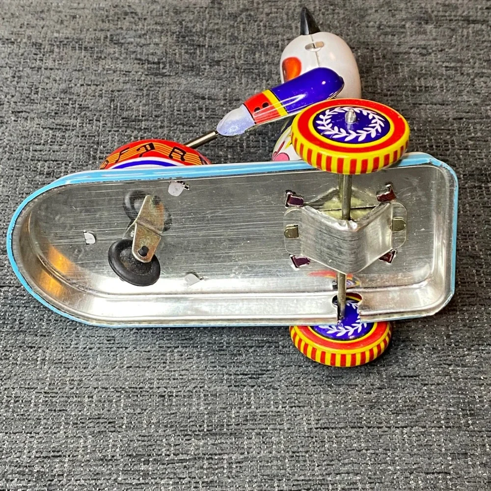 Vintage Tin Toy Panda Drummer Wind Up‎ Toy NIB and key vintage style works